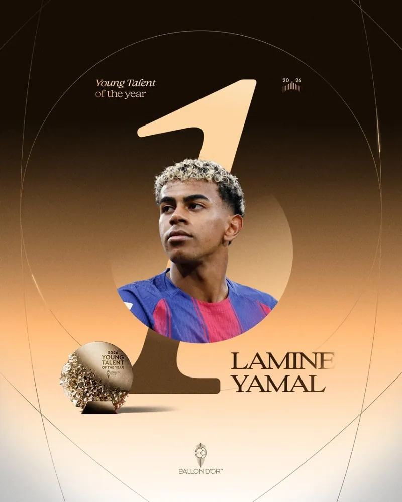 Futbolun Yeni İkonu Lamine Yamal Yılın Genç Yeteneği Seçildi