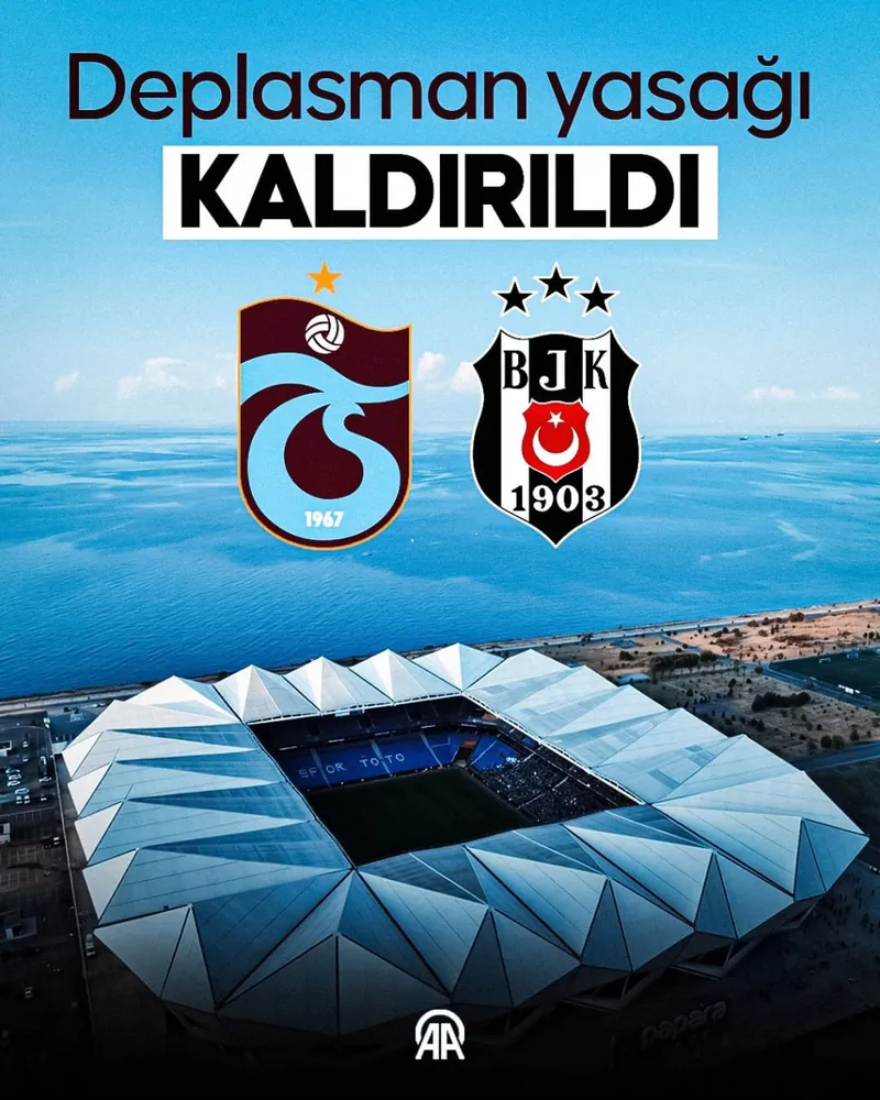 Trabzonspor-Beşiktaş Maçında Misafir Taraftarlara Tribün İzni Verildi