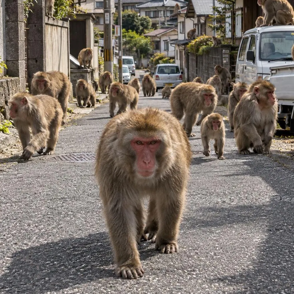 Japonya’da Maymun İstilası: Kasaba Halkı Saldırılarla Mücadele Ediyor